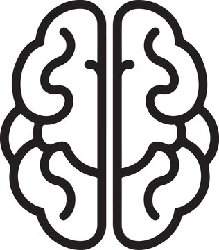 Brain icon logo design template isolated illustration
