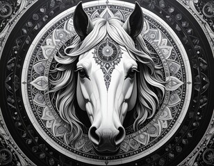 mandala with a horse

