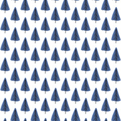 Tree mixed seamless pattern