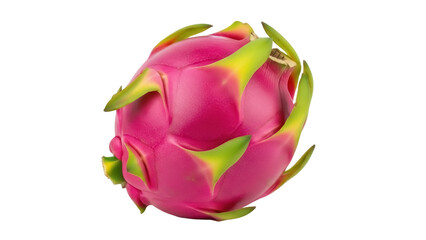 Isolated pitaya dragon fruit for healthy eating and lifestyle, refreshing vegetarian dessert
