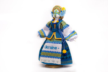 The Ukrainian motanka doll is an ancient amulet and symbol of Ukrainian culture, made without a face so as not to instill a soul in it. Instead of a face, a cross is often dangled to protect against e