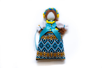 The Ukrainian motanka doll is an ancient amulet and symbol of Ukrainian culture, made without a face so as not to instill a soul in it. Instead of a face, a cross is often dangled to protect against e