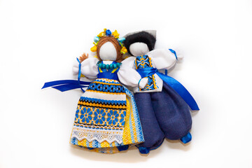 The Ukrainian motanka doll is an ancient amulet and symbol of Ukrainian culture, made without a face so as not to instill a soul in it. Instead of a face, a cross is often dangled to protect against e