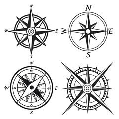 Collection of compass rose designs