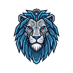 Cyber Lion Esports Mascot Logo
