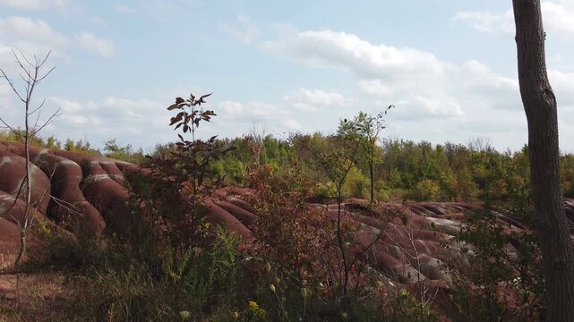 Cheltenham Badlands, in Caledon, Ontario, Canada. Located within the Niagara Escarpment.