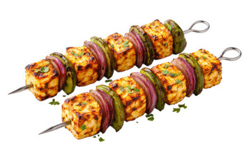Grilled Chicken Shawarma Kebabs with Vegetables