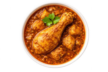 Delicious Chicken Curry with Herbs in a Bowl