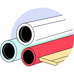 Colorful cylindrical objects