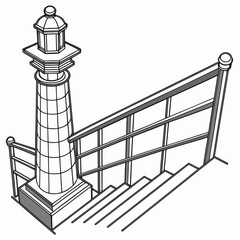 Lighthouse and stairs