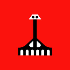 Icon of a robot with a long neck