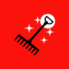 Cleaning rake icon