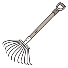 Garden rake illustration