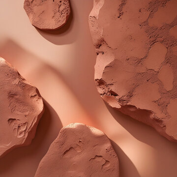 Warm clay organic abstract background with natural texture