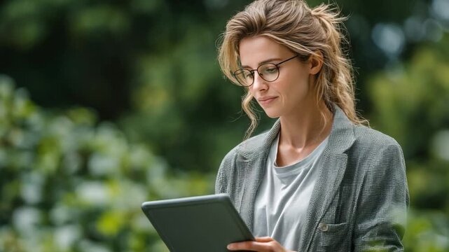 Energy Auditor Presenting Report Outdoors