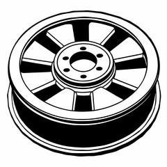 Obraz premium Car wheel illustration