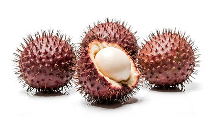 rambutan on white background
