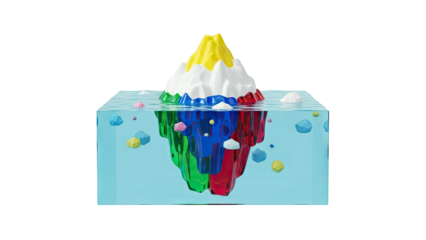 Colorful Iceberg Abstract Art