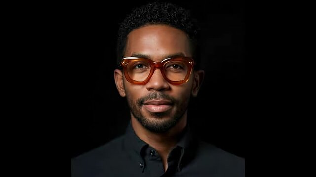Morphing transformations of people wearing glasses in various settings and scenarios