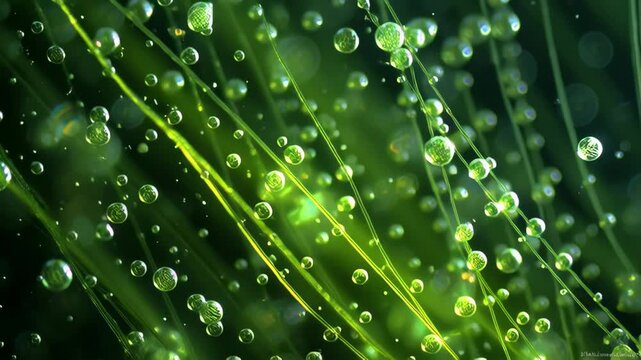 Extreme Macro of Microbubbles Rising Through Algae Photobioreactor Column