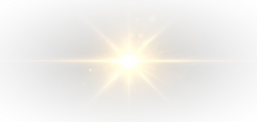 PNG sunlight sparkle effect with bright sun glow
