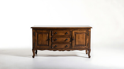 antique chest with drawers isolated
