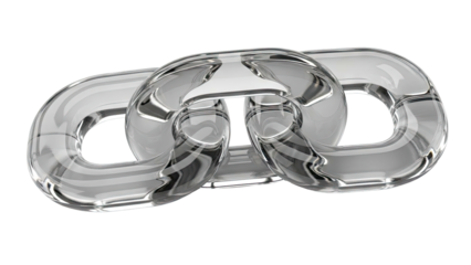 Transparent Glass Chain Links