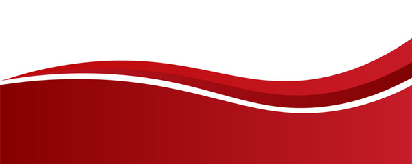 Curved golden yellow wave and a deeper red wavy border, footer vector illustration