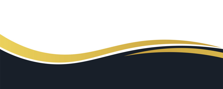 Abstract banner gold web banner waves vector in gold colors. Abstract swoosh texture.