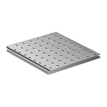 Metal grating tray