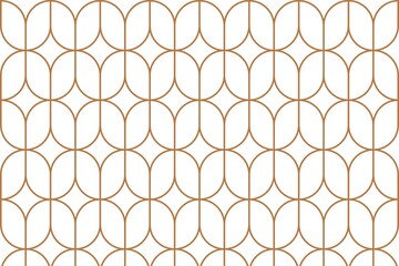 Fototapeta premium Elegant golden geometric pattern with interconnected circles