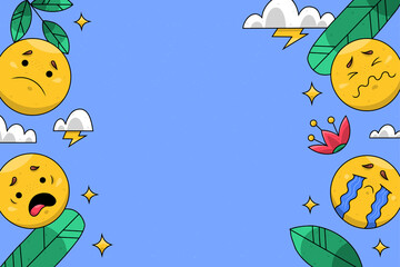 Mental Health Emoji Background