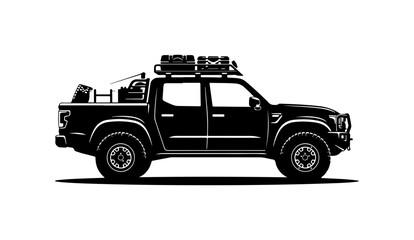 Off-Road Pickup Truck with Roof Rack © md