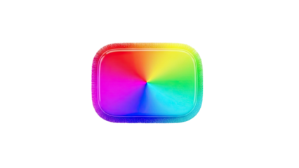 Rainbow Gradient Icon with Textured Edges