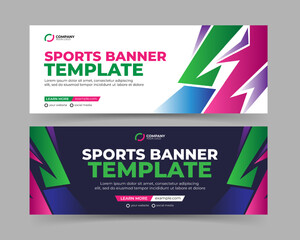 Abstract sports banner template