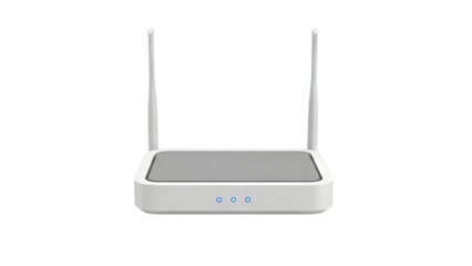 White Wireless Router with Antennas