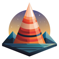 Fototapeta premium Abstract mountain landscape