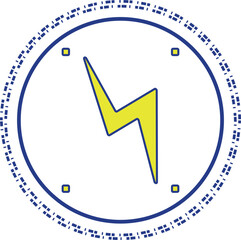 Lightning Energy Power Electric Symbol Minimal Vector Icon