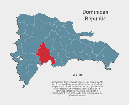 Vector map of Dominican Republic - Azua Province