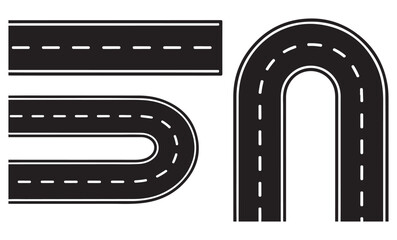 Obraz premium Roadway Letters Isolated on White Background