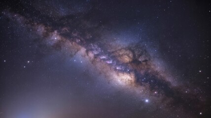 Galaxy with stars and nebula in space, astronomy background