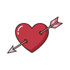 arrow heart illustration design
