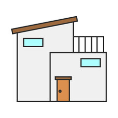 グレーの壁の家、マイホーム、一軒家