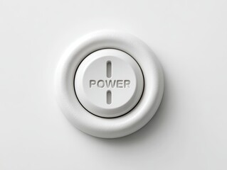 Fototapeta premium Power button white button with power text power button power button power button