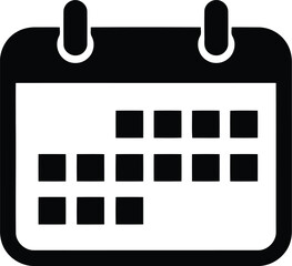 Fototapeta na wymiar Simple calendar icon with dates, perfect for depicting scheduling, planning, or important appointments