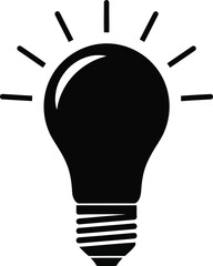 Fototapeta na wymiar Light bulb icon symbolizing ideas creativity innovation inspiration and bright new solutions for problem solving