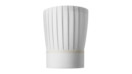 Chef s hat PNG isolated on transparent background, professional cook uniform for restaurant and culinary arts