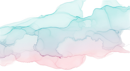 Soft pink and blue abstract fluid art on black background