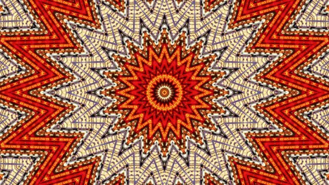 Rapid changing kaleidoscope colors and patterns, derived from neon lights.