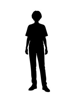 Human silhouette standing in neutral pose, full body